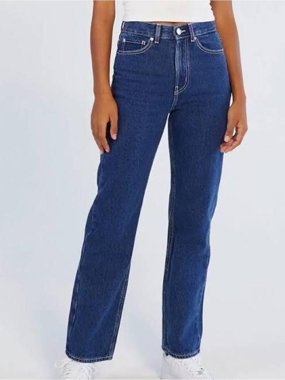 PETITE Urban Outfitters UO BDG High-Rise Straight Leg Women’s Jeans - Dark Blue